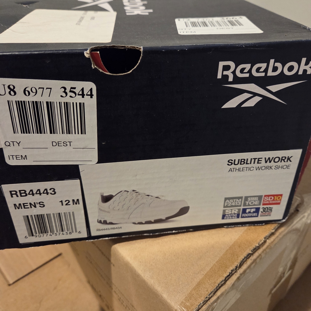 Reebok Sublite Leather Steel Toe ASTM Athletic Work Shoe Sneaker - Picture 5 of 5